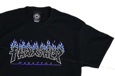 【 K.F.M 】THRASHER Godzilla Charred T-Shirt 哥吉拉 日文 紫火焰 短T 短袖