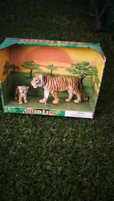仿真模型奇幻森林野生老虎大象犀牛斑馬長頸鹿玩具禮盒裝