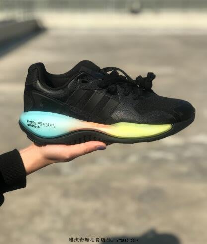 ADIDAS ORIGINALS ZX ALKYNE 黑色經典透氣漸層耐磨跑步慢跑鞋FW4793 男 