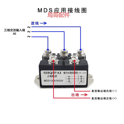 精品三相整流橋模塊MDS200-16變頻器MDS100A1600V75A150A250A電磁爐用