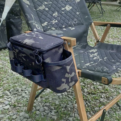 【大山野營】新店桃園 OWL CAMP PTJ-02 暗黑迷彩側邊包 椅側置物包 工具包 收納包 裝備袋 適用 露營椅