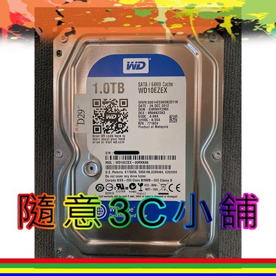 隨意3C小舖 WD WD10EZEX 1TB 1000GB SATA 3.5吋 硬碟 藍標 希捷 Seagate 日立