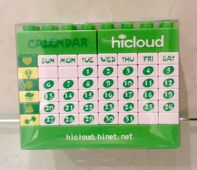 Hicloud   CALENDAR  積木樂高桌曆行事曆日曆月曆