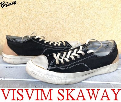 BLACK美中古VISVIM SKAGWAY真皮拼接帆布ALL STAR鞋型帆布鞋