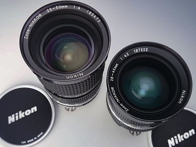 變焦鏡王中之王Nikon Zoom-NIKKOR 25-50/4、28-45/4.5 恆定光圈 經典1001夜銘鏡