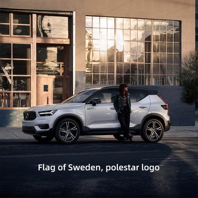 專用于富豪車身個性裝飾貼瑞典國旗標Polestar車標貼紙改裝神器--請詢價