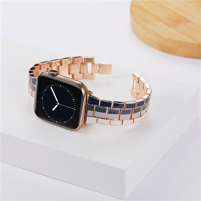 彩鋼 不鏽鋼 Apple Watch7 6 SE 5 4 44mm 40mm 45 41 蘋果錶帶 女士錶帶 不鏽鋼錶帶