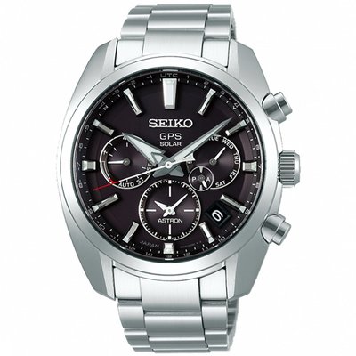 SEIKO 精工 Astron 5X53 雙時區太陽能GPS衛星錶-黑(SSH021J1/5X53-0AJ0D)廣告款