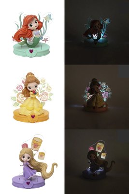 ♥小花花日本精品♥ 迪士尼 小美人魚 長髮公主 美女與野獸 公主 公仔造型燈 小夜燈 造型桌上燈 ~ 3