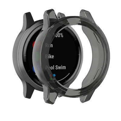 熱銷 Garmin vivoactive 4 和 Active 矽膠防震保護殼的透明 TPU 保護器保險槓手錶框架保護殼