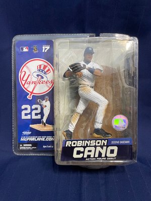 【全新未拆】McFarlane 麥法蘭 MLB 17代 紐約洋基隊主場條紋球衣版 Robinson Cano 卡諾公仔