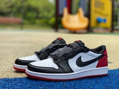 Air Jordan 1 Low OG “Black Toe”黑白紅 拼接 低幫 滑板鞋CZ0790-106