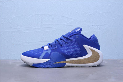 NIKE Zoom Freak 1 藍白金 字母哥 運動籃球鞋 男鞋 BQ5633-400【ADIDAS x NIKE】
