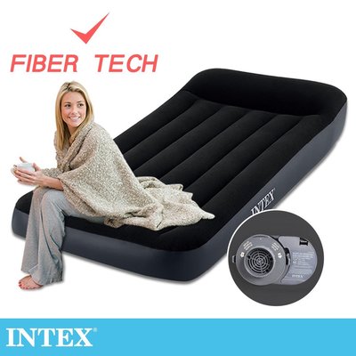 INTEX-舒適單人加大FIBER TECH內建電動幫浦充氣床-(寬99cm-64145ED)(寬137cm-64147ED)(寬152CM-64149ED)