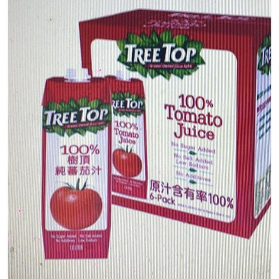 Tree Top 樹頂 100% 純番茄汁 1公升 X 6入 W74990 COSCO代購