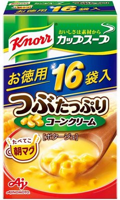 《FOS》日本製 味之素 AJINOMOTO 奶油 玉米濃湯 (16袋入) 沖泡 熱湯 生理期 消夜 登山 出國 熱銷