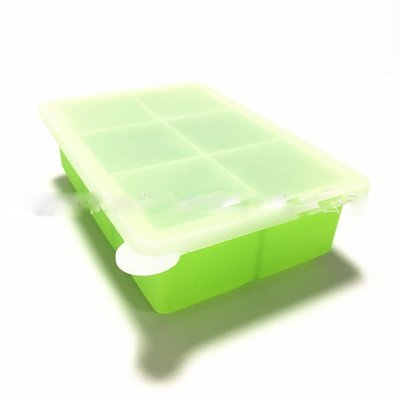 【夜市王】矽膠6格帶蓋製冰盒 5CM冰塊正方形6連製冰盒 有蓋6格製冰盒85元
