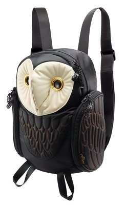倉鴞貓頭鷹後背包S(黑) ，實品拍攝有店面，香港Morn Creations授權販售～最特別的禮物都在奧爾思～