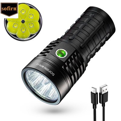 Sofirn Q8 Plus EC06 超強 LED 手電筒 16000lm USB C 可充電 21700-標準五金