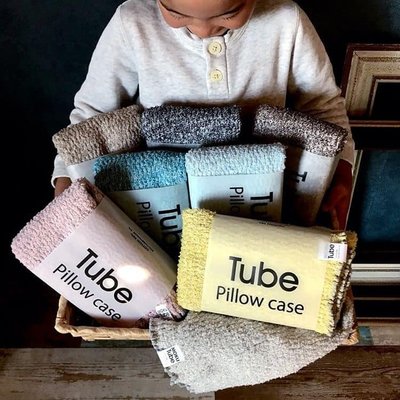 ˙ＴＯＭＡＴＯ生活雜鋪˙日本進口雜貨人氣MOKU Tube今治產日本製基本款單色編織彈性紗線毛巾布彈性吸水枕頭套(預購)