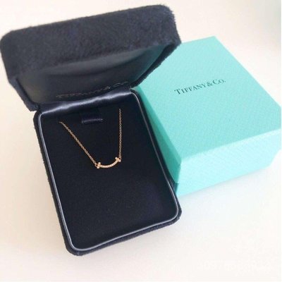 【日本二手】Tiffany&Co/蒂芙尼 玫瑰金 滿鑽mini 笑臉項鍊