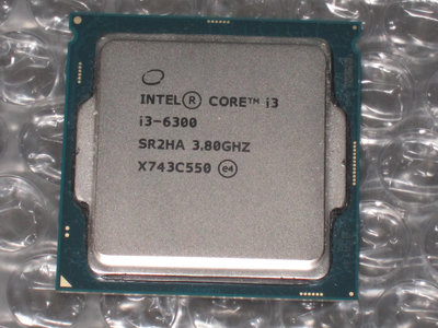 售:六代Intel Core i3-6300 3.8G 14nm LGA1151腳位 CPU (良品)(1元起標)