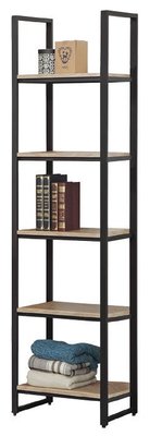 【生活家傢俱】JF-323-2：哈佛2.3尺梧桐鐵架開放書櫃【台中家具】工業風展示櫃 置物櫃 低甲醛木心板