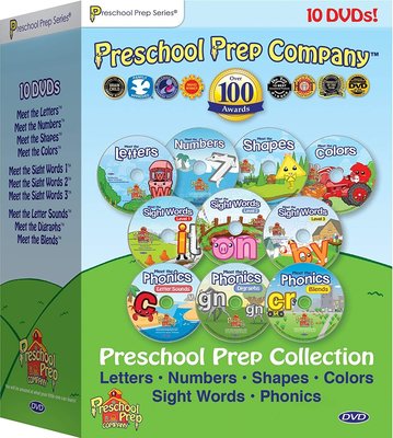 【竭力萊姆】現貨 美國原裝 PreSchool Prep Collection 全套10 DVD 幼兒語言教育 字母數學