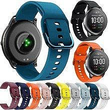 熱銷 新增顏色錶帶 小米有品 Haylou Solar LS05手錶 替換素色運動錶帶 矽膠透氣彩扣手錶帶-可開發票