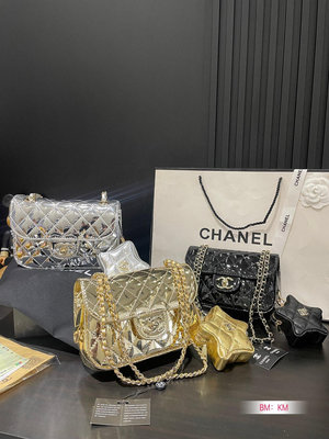 【SUSU全球購】Chanel香奈兒24C 漆皮包這個金色銀色真的是太太太好看了還有小星星哦尺寸：2014 NO115448
