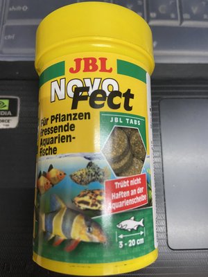 【♬♪貓的水族♪♬】J3024700 德國 JBL NovoFect 沉底及黏貼蔬菜營養片(含6%螺旋藻)100ml