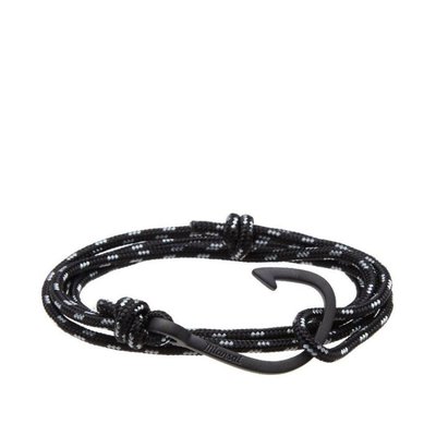 MIANSAI 紐約設計 美國製造 手工手鍊 Black Hook Rope 黑繩 魚鉤手環 極簡約 成熟雅痞時尚 現貨