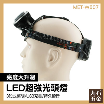 頭戴式頭燈 爆亮強光燈芯 最亮頭燈 照明燈 MET-W607 手電筒 搶修燈