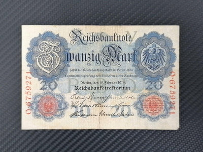 B6134德國20馬克紙幣6640