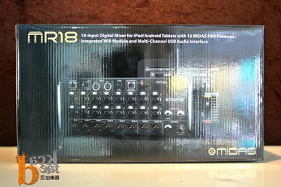 [反拍樂器] Midas MR18 平板電腦 數位 混音器 Mixer