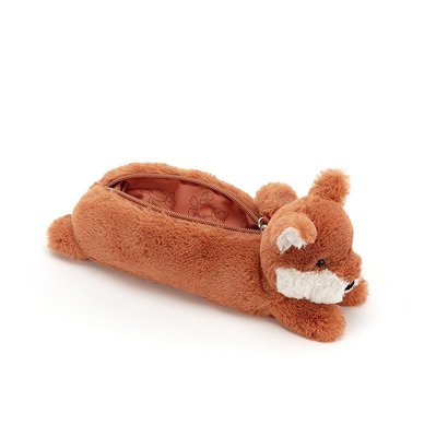 預購 英國 JELLYCAT 寶寶的第一個朋友 質感材質柔軟 可愛童趣小狐狸兔長形收納包 生日禮 彌月禮