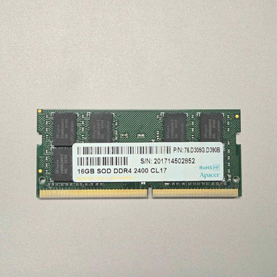 宇瞻 Apacer DDR4 16G 筆電記憶體
