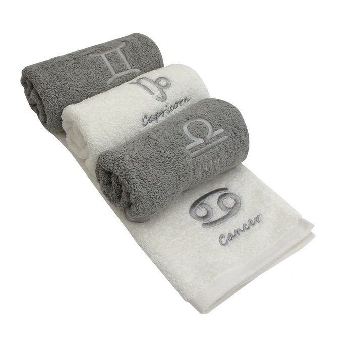 【MORINO摩力諾】個性星座方巾毛巾浴巾3件組