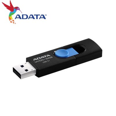 [保固公司貨]  威剛 UV320 64GB USB3.1 伸縮無蓋 高速隨身碟 (AD-UV320K-64G)