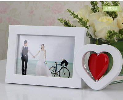 愛可兒 韓風婚紗相框 一框 ❤ 會場佈置 旋轉愛心 婚禮小物 桌上型 相片牆 4x6 5x7 桌框 居家佈置 情人節