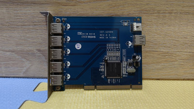 【二手】IOMASTER IOT-U206N USB 2.0 PCI CARD USB　PCI轉2.0擴充卡／5埠 USB2.0