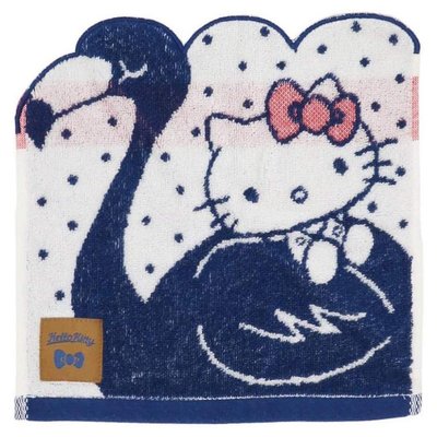 【Wendy Kids】日本 HELLO KITTY 小方巾 毛巾 小毛巾 藍天鵝 25X25CM 688726