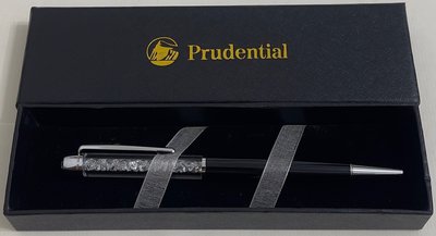 龍廬-自藏出清~文具用品-iSPARK 時尚晶鑽筆黑色 prudential 採用施華洛世奇1088號水晶/只有一盒