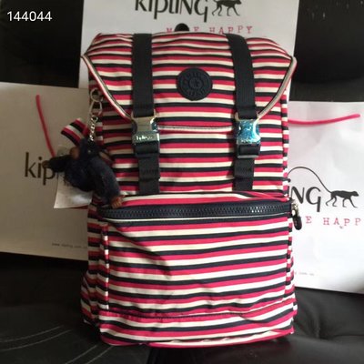Kipling 猴子包 條紋 k14334 k04478 多用輕量雙肩後背包 防水 限時優惠 大號