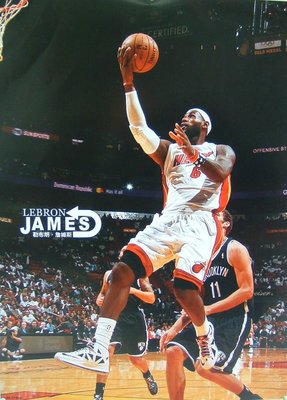 NBA邁阿密熱火詹姆士LEBRON JAMES海報13