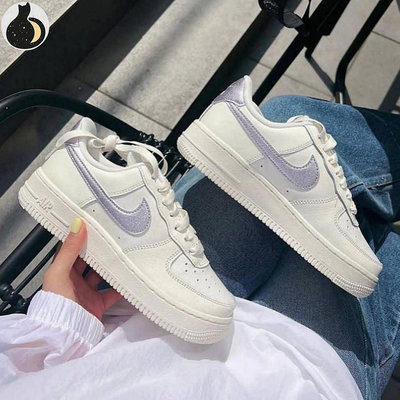 【明朝運動館】NIKE AIR FORCE 1 AF1  薰衣草紫 紫藤花 白紫 紫勾 女鞋 DV7470100耐吉 愛迪達