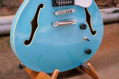 音箱設備Ibanez AS63 雙缺角 半空心 電吉他 MTB薄荷藍色 搖滾爵士音響配件