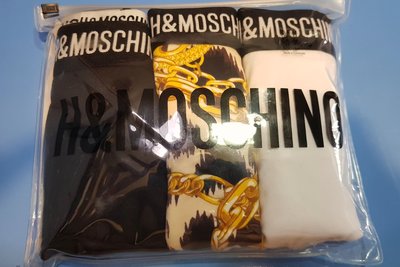 H&M x Moschino 聯名 Jeremy Scott HM HMoschino 內褲 內褲組 3件 1組 單件 金鍊 黑色 白色 M號