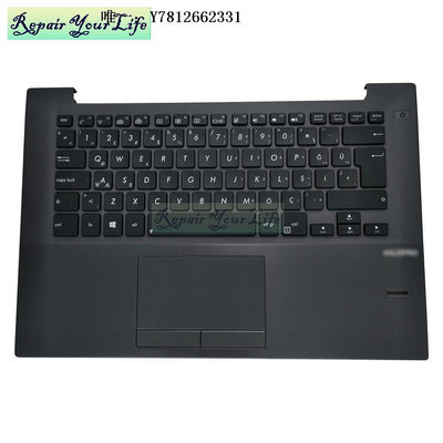 電腦零件ASUS華碩BU401LA BU401 BU401L 筆記本鍵盤灰色C殼 背光觸摸板TR筆電配件