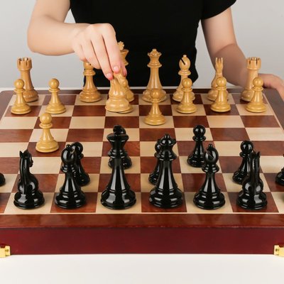 國際象棋高檔套裝木質折疊棋盤超大號棋子比賽專用王高11cm~特價